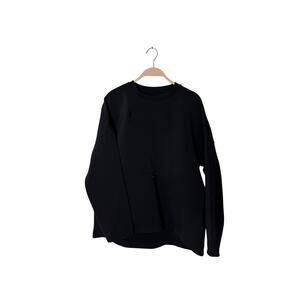 Sweaty Betty Grace Toggle Crewneck Sweatshirt SB5879 Black M